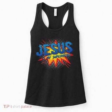 Jesus Is My Superhero Cute Powerful Christian Gift Comic Women's Tank Top