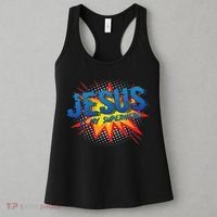 Jesus Is My Superhero Cute Powerful Christian Gift Comic Women's Tank Top thumb 3