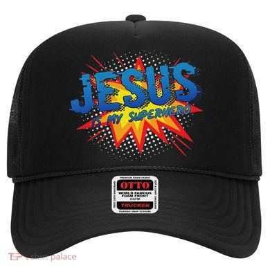 Jesus Is My Superhero Cute Powerful Christian Gift Comic Hat