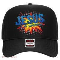 Jesus Is My Superhero Cute Powerful Christian Gift Comic Hat thumb 0