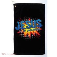 Jesus Is My Superhero Cute Powerful Christian Gift Comic Golf Towel thumb 0