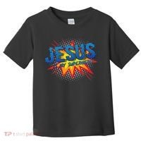 Jesus Is My Superhero Cute Powerful Christian Gift Comic Toddler T-Shirt thumb 0