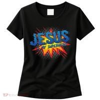 Jesus Is My Superhero Cute Powerful Christian Gift Comic Women's T-Shirt thumb 0