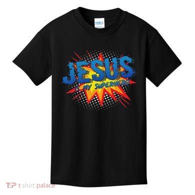 Jesus Is My Superhero Cute Powerful Christian Gift Comic Kids T-Shirt
