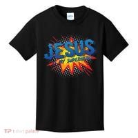 Jesus Is My Superhero Cute Powerful Christian Gift Comic Kids T-Shirt thumb 0