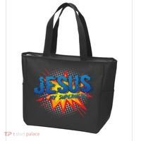 Jesus Is My Superhero Cute Powerful Christian Gift Comic Tote Bag thumb 3