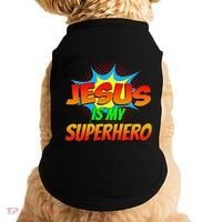 Jesus Is My Superhero Comic Book Christian Religious Easter Doggie Tank thumb 0