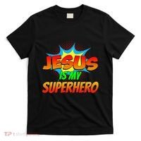 Jesus Is My Superhero Comic Book Christian Religious Easter T-Shirt thumb 0