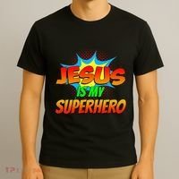 Jesus Is My Superhero Comic Book Christian Religious Easter T-Shirt thumb 3