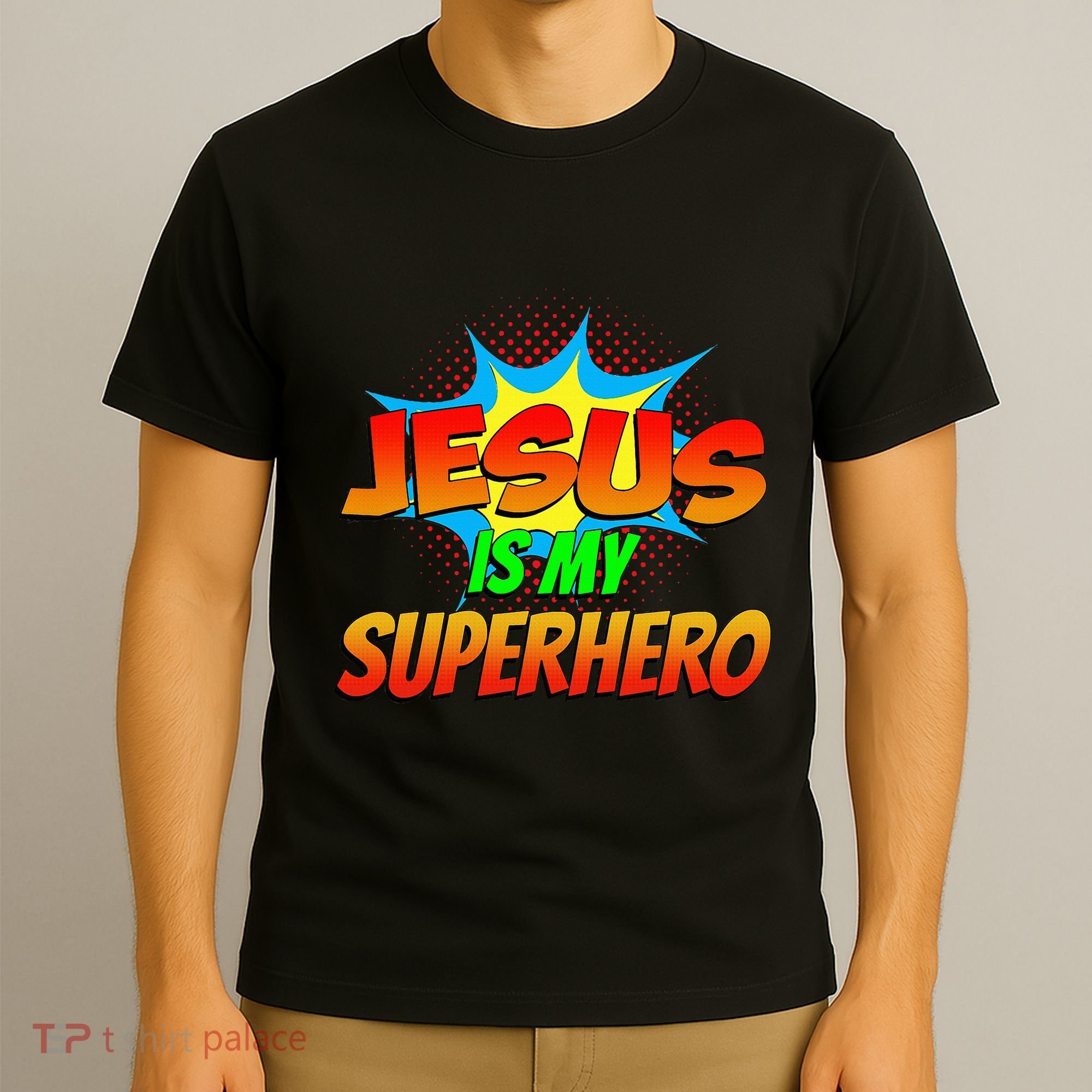 Jesus Is My Superhero Comic Book Christian Religious Easter T-Shirt