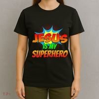 Jesus Is My Superhero Comic Book Christian Religious Easter T-Shirt thumb 4
