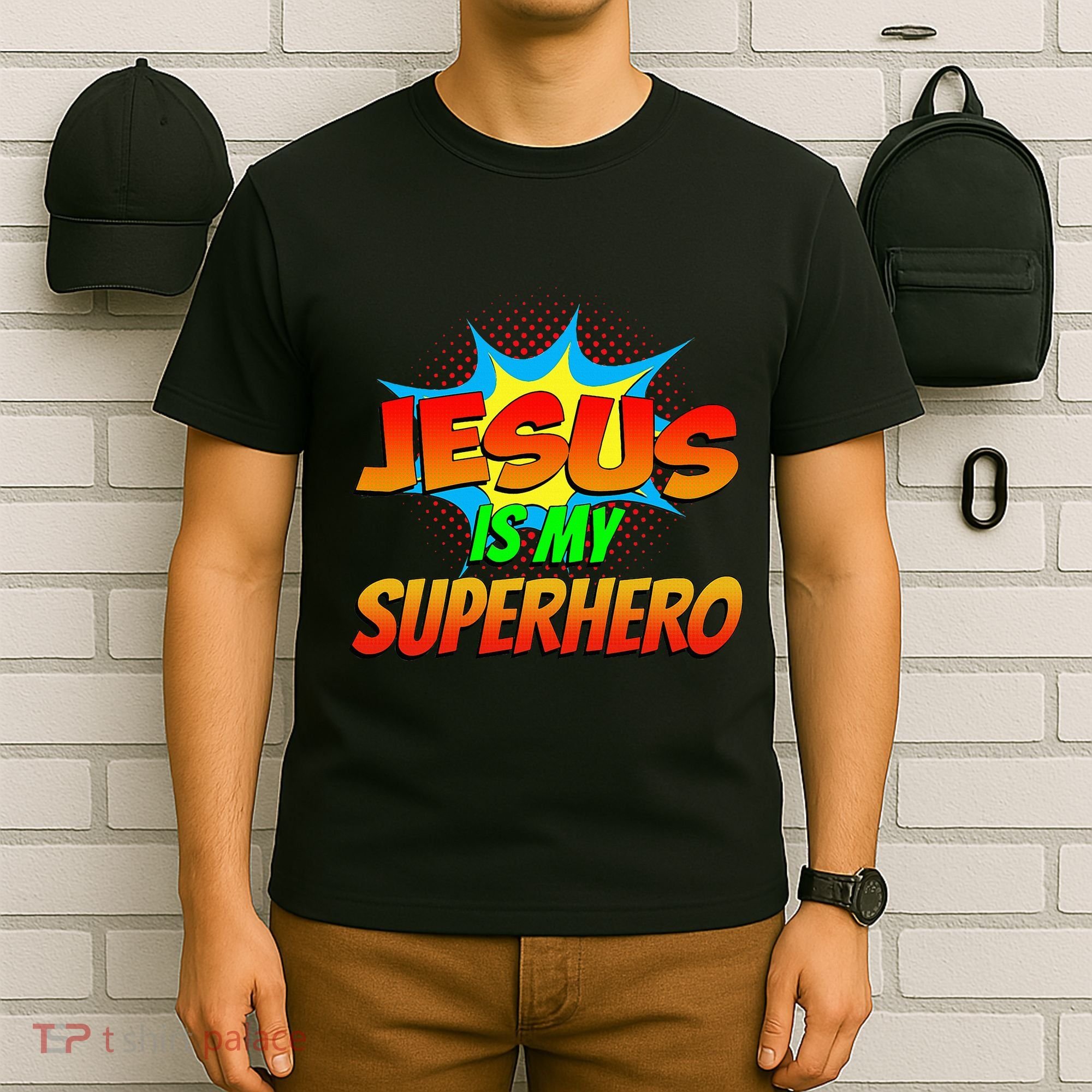 Jesus Is My Superhero Comic Book Christian Religious Easter T-Shirt