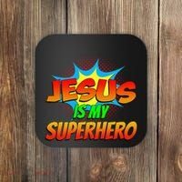 Jesus Is My Superhero Comic Book Christian Religious Easter Coaster thumb 0
