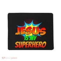 Jesus Is My Superhero Comic Book Christian Religious Easter Mousepad thumb 0