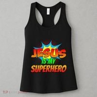 Jesus Is My Superhero Comic Book Christian Religious Easter Women's Tank Top thumb 3