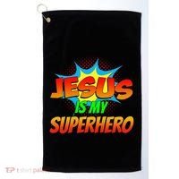 Jesus Is My Superhero Comic Book Christian Religious Easter Golf Towel thumb 0