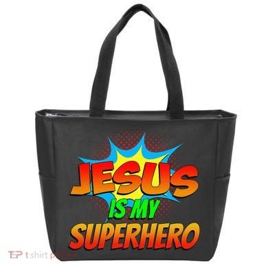 Jesus Is My Superhero Comic Book Christian Religious Easter Tote Bag