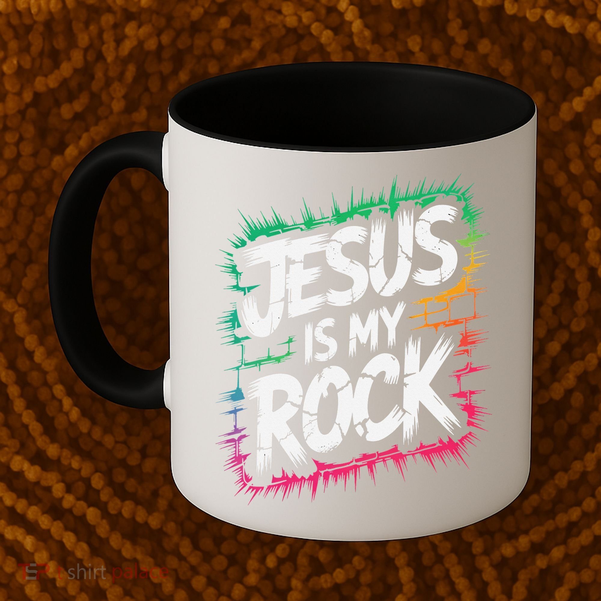 Jesus Is My Rock Biblical Christian Faith Coffee Mug