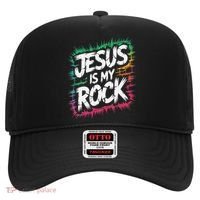 Jesus Is My Rock Biblical Christian Faith Hat thumb 0