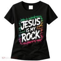 Jesus Is My Rock Biblical Christian Faith Women's T-Shirt thumb 0