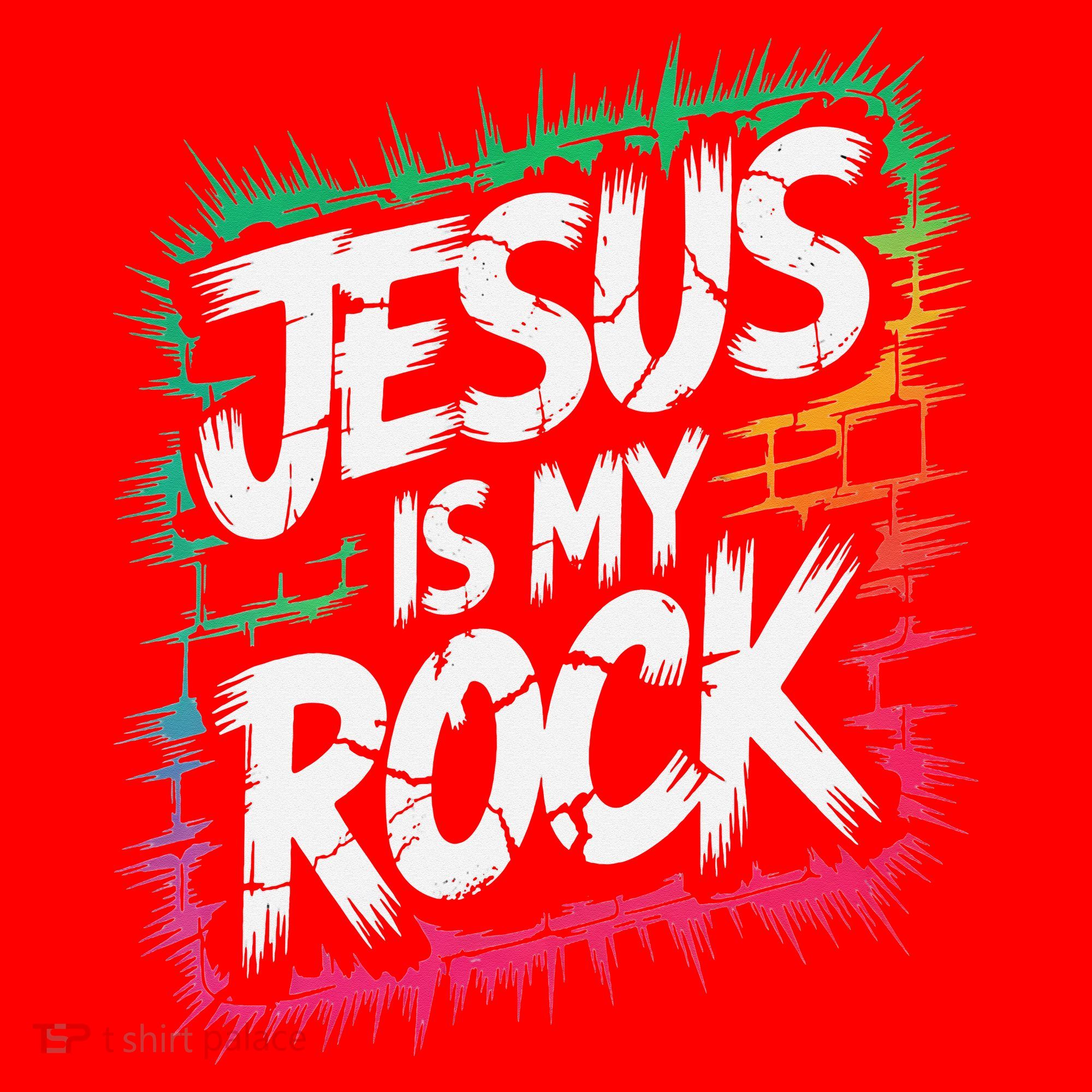 Jesus Is My Rock Biblical Christian Faith Santa Hat