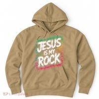 Jesus Is My Rock Biblical Christian Faith Hoodie thumb 0