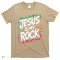 Jesus Is My Rock Biblical Christian Faith T-Shirt thumb 0