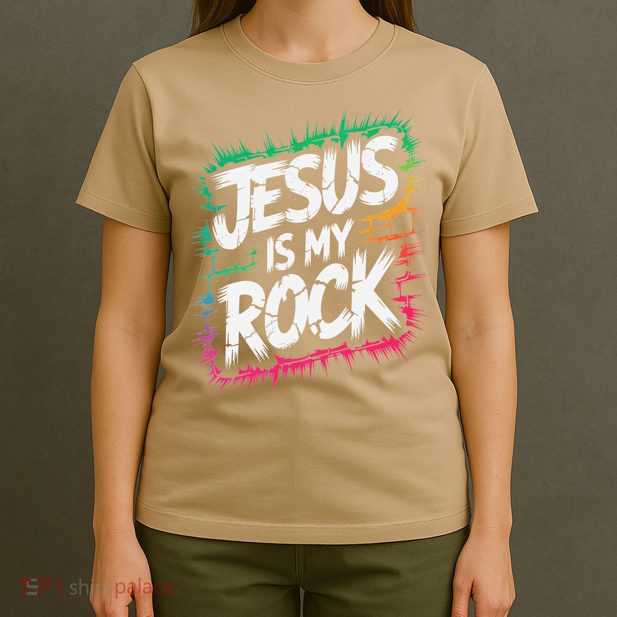 Jesus Is My Rock Biblical Christian Faith T-Shirt