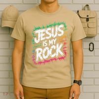 Jesus Is My Rock Biblical Christian Faith T-Shirt thumb 6