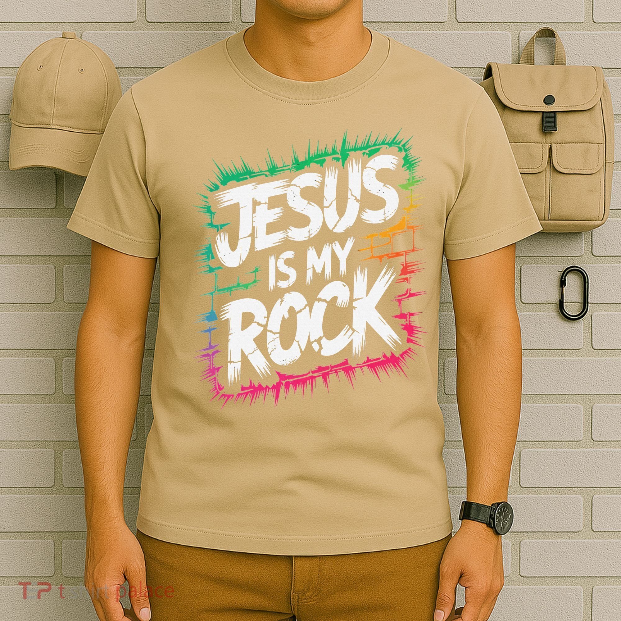 Jesus Is My Rock Biblical Christian Faith T-Shirt