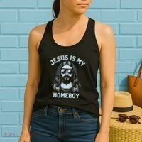 Jesus Is My Homeboy Funny Christian Women's Tank Top thumb 2