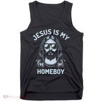 Jesus Is My Homeboy Funny Christian Tank Top thumb 0