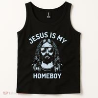 Jesus Is My Homeboy Funny Christian Tank Top thumb 2