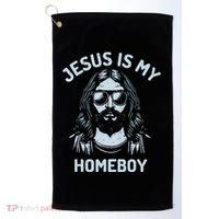 Jesus Is My Homeboy Funny Christian Golf Towel thumb 0