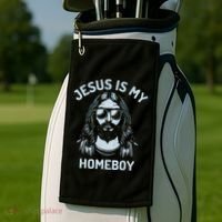 Jesus Is My Homeboy Funny Christian Golf Towel thumb 2