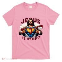 Jesus Is My Superhero Religious Christian Catholic Rizzen T-Shirt thumb 0