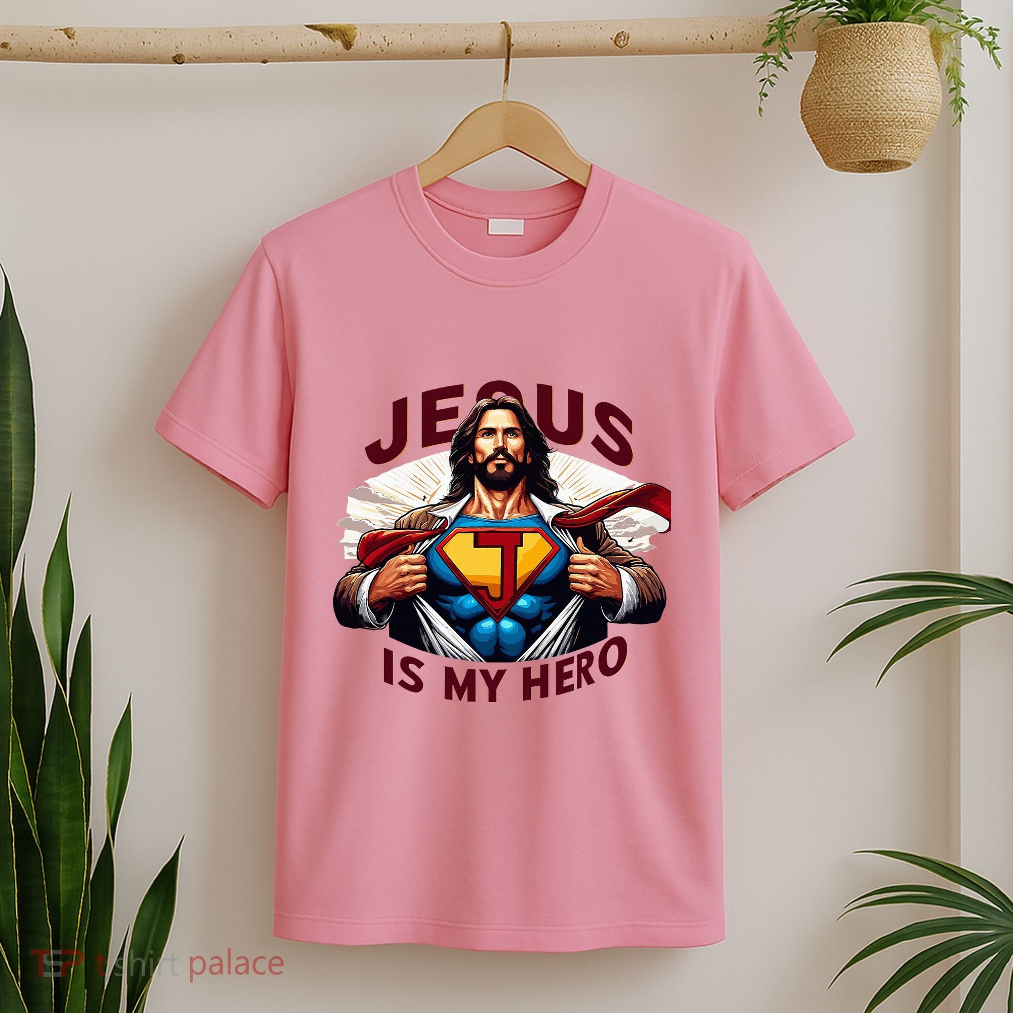 Jesus Is My Superhero Religious Christian Catholic Rizzen T-Shirt