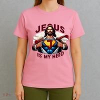 Jesus Is My Superhero Religious Christian Catholic Rizzen T-Shirt thumb 4