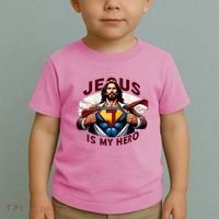Jesus Is My Superhero Religious Christian Catholic Rizzen Toddler T-Shirt thumb 2