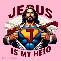 Jesus Is My Superhero Religious Christian Catholic Rizzen Toddler T-Shirt thumb 4