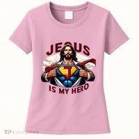 Jesus Is My Superhero Religious Christian Catholic Rizzen Women's T-Shirt thumb 0