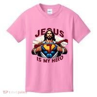 Jesus Is My Superhero Religious Christian Catholic Rizzen Kids T-Shirt thumb 0