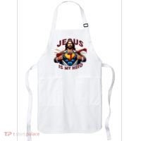 Jesus Is My Superhero Religious Christian Catholic Rizzen Apron thumb 0