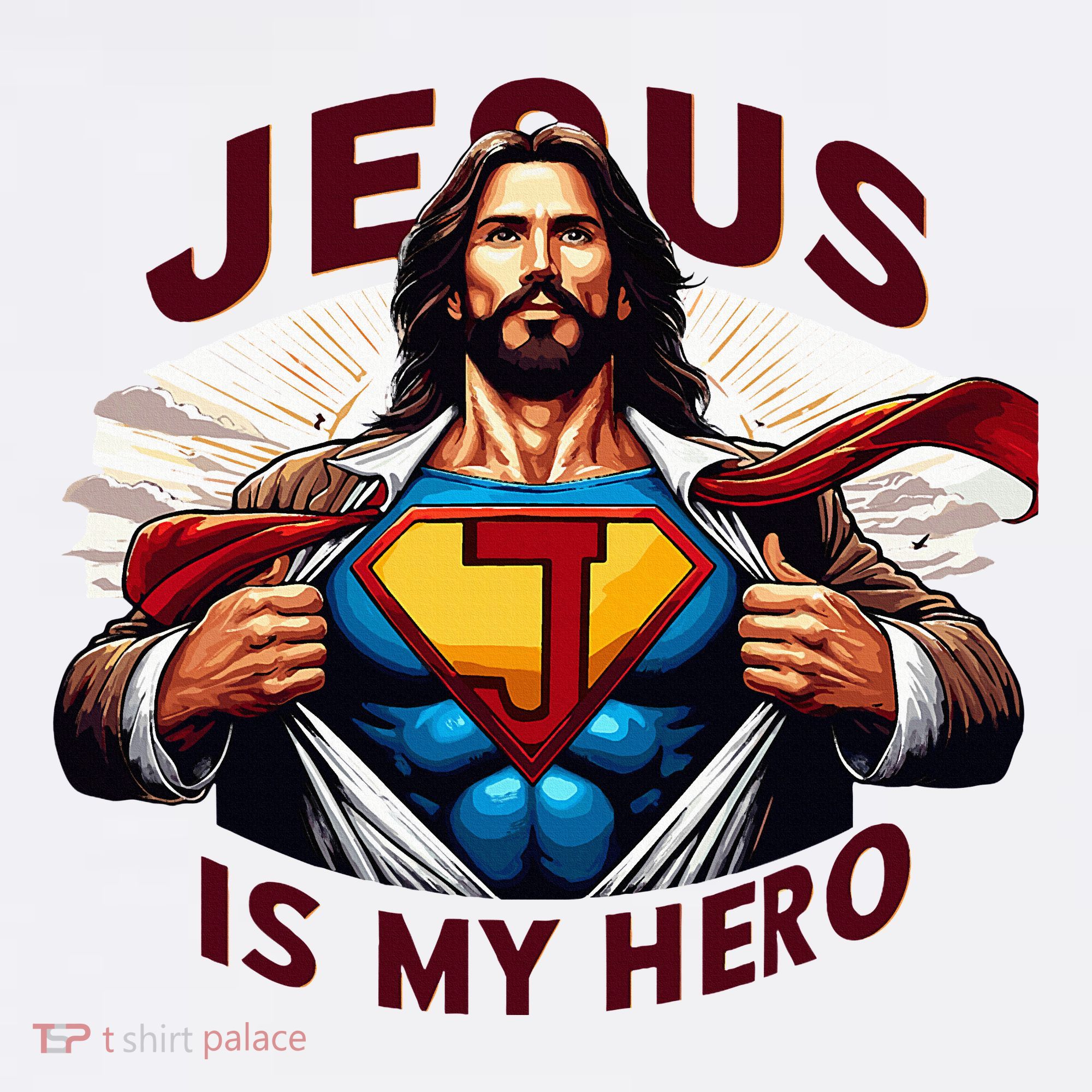 Jesus Is My Superhero Religious Christian Catholic Rizzen Sweatshirt