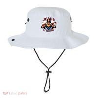 Jesus Is My Superhero Religious Christian Catholic Rizzen Bucket Hat thumb 0