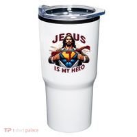Jesus Is My Superhero Religious Christian Catholic Rizzen Tumbler thumb 0