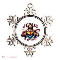 Jesus Is My Superhero Religious Christian Catholic Rizzen Ornament thumb 0