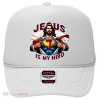 Jesus Is My Superhero Religious Christian Catholic Rizzen Hat thumb 0