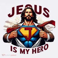 Jesus Is My Superhero Religious Christian Catholic Rizzen Golf Towel thumb 3