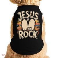 Jesus Is My Rock Biblical Faith Doggie Tank thumb 0